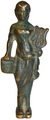 ❤️ Antike Bronze Petschaft MS Monogramm Wachssiegel Stempel Figürlich - 10,4 cm