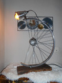Eyecatcher FAHRRADSPEICHEN LAMPE Tischlampe Vintage Loft Lampe UPCYCLING