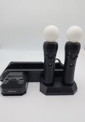 Sony PlayStation Move Motion Twin Controller V2+Multi Ladestation/Lüfter PS4 PRO