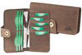 Woodland® Brieftasche / Geldbörse aus naturbelassenem Büffelleder in Dunkelbraun