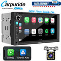 Carpuride 7 Zoll Touchscreen Doppel DIN Autoradio Wireless Carplay Android Auto