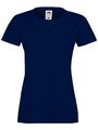 Damen Einfarbig T-Shirt Fruit of the Loom Farbige Baumwolle Enganliegend