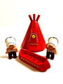 Lego®  Duplo Indianer Zelt rot Kanu Tipi Wigwam Cowboy Indianer 31179pb01 311