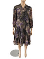 Wunderschönes elegantes Kleid fit&flare Kragen gepunktet true vintage Gr.48