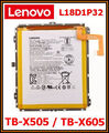L18D1P32 TB-X505F TB-X505L Lenovo BATTERY 4850mAh 18.7Wh TAB TB-X505 L18D1P32