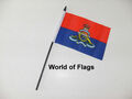 KÖNIGLICHE ARTILLERIE REGIMENT FLAGGE 6"" x 4"" KLEINE HAND britische Armee Militär Schreibtisch 