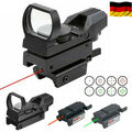 Rot/Grün Dot Sight Visier Leuchtpunktvisier Reflex 4 Reticles für 20mm Schiene #