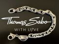 Thomas Sabo Rebel at Heart 925 Sterlingsilber Armband „Massiv“ Ca. 19cm