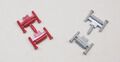 Wiking 1:87  Ersatzteile:  4 Stück Stützrollen rot und grau