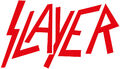 Slayer Logo Aufkleber rot Sticker Bands Trash-Metal ca.17x10 cm