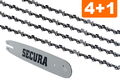 4 Sägeketten + Schwert passend für Bosch AKE30/19PRO | 40cm 3/8LP 57TG 1,3mm
