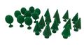 LEGO®  Sortiment Sonderteile 20 Tannen Bäume