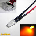 10 x 5mm LED orange matt/diffus 20cm Kabel für 12V DC verkabelt mit Widerstand