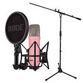 Rode NT1 Signature Pink Studio-Mikrofon mit keepdrum Mikrofonständer