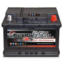 BlackMax +30 Edition Starterbatterie 12V 65Ah 600AWARTUNGSFREI | SOFORT EINSATZBEREIT +++TOP QUALITÄT+++