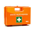FLEXEO Erste Hilfe Koffer leer Trennscheiben Wandhalterung Notfallkoffer orange