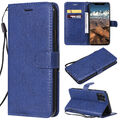 Für LG V20 K10 V30 V40 V50 K40 K8 Einfarbig PU Leder Flip Wallet Case Handyhülle