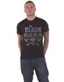 The Clash T Shirt Skull and Crossbones Band Logo Nue offiziell Herren Schwarz