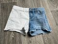 Mädchen Shorts abercrombie kids Gr 9/10 Blue White Hotpants mid rise midi jeans