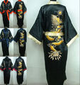 Double-Face Seide Damen Herren Kimono Robe Kleid Bademantel Kleid Nachthemd