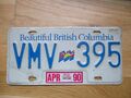 nummernschilder weltweit CANADA APR 1990 Beautiful British Columbia