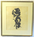 Original Mutter Baby Öl Pastell 1969 Vernon Fisher signiert gerahmt Kind Wandkunst