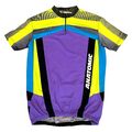 SEB anatomisches buntes Radtrikot | Vintage 90er Jahre Fahrrad Sportbekleidung groß Vintage