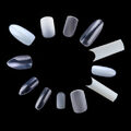 500 100 50 Nagel Tips Nail Art C Oval Stiletto Flexi Natur Weiß Klar Transparent