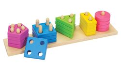 Farben- und Formen Sortierspiel aus Holz Lernspiel Steckspiel NEU!