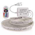 1-25m RGB LED Streifen 220V 230V 5050 Leiste Band Stripe Lichterkette Dimmbar DE
