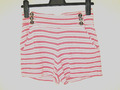 Shorts für Damen "Zara Basic", Gr. S, Farbe: weiß/pink, Baumwolle/Elasthan