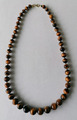 Sehr schöne Halskette aus Tigerauge in 49,5 cm Länge / Perlen 7 - 12 mm Durchm.