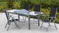 Merxx Gartenmöbel-Set Amalfi 5-teilig, Ausziehtisch 140 (200) x 90 cm schwarz