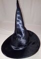 Hexenhut schlicht schwarz glänzend Satin Halloween Hexe Hut Kostüm 129060313