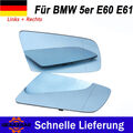 Spiegelglas Außenspiegel für BMW 5er E60 E61 6er blau beheizt links + rechts NEU