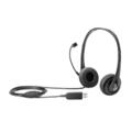 HP Stereo USB Headset Stereophonisch Kopfband Schwarz Headset