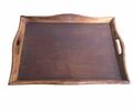 Massives Tablett, 56 x 40 x 7.5 cm mit Tragegriffen, Serviertablett, Holztablett