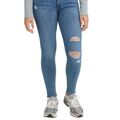 Skinny Fit Damenjeans mit Knopfverschluss mittlerer Aufzug gerissene Jeans, 25 bis 32 Taille
