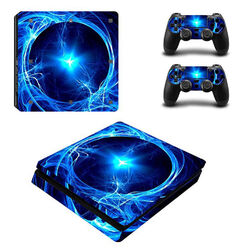 Skin Sticker for PS4 Slim Decal for Sony Playstation 4 Slim Console Controller