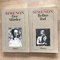 Bellas Tod + Der Mörder, 2x Georges Simenon, Diogenes, Cover Pablo Picasso