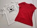 2 Sommer T-Shirts, gr. M, rot & weiß, Top Zustand 