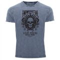 Neverless® Herren T-Shirt Vintage Shirt Printshirt Immortal Skull Vintage