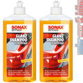 Sonax Glanzshampoo Konzentrat Autoshampoo 2x 500ml schmutzlösend schonend