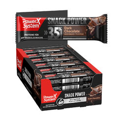 Power System Snack Power 24x45g Dark Chocolate 35%Protein Eiweiß Riegel