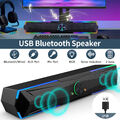 USB Bluetooth-PC Lautsprecher Stereo Bass Speaker LED Boxen für Computer Laptop