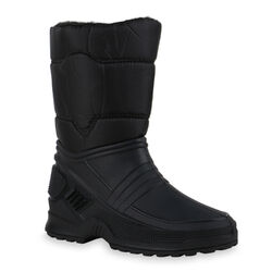 Damen Warm Gefütterte Stiefeletten Winter Boots Kunstfell Schuhe 902042 Mode