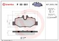 BREMBO P 50 051 Bremsbelagsatz, Scheibenbremse für MERCEDES-BENZ