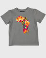 T-Shirt für Damen, Herren und Kinder | Blau | mit Afrikanische Karte Kente