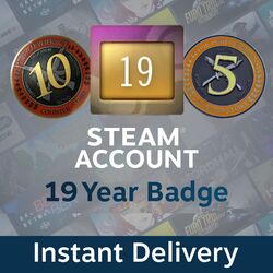 19 Year Steam Account | 5 & 10 Year Medal CSGO CS2 | Instant Delivery