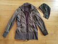 Marc O'Polo Gr S 36 Hoodie Jacke weiches Leder Lederjacke O Polo braun taupe